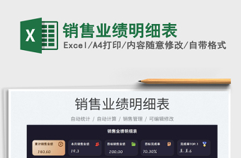 2025销售业绩明细表免费下载