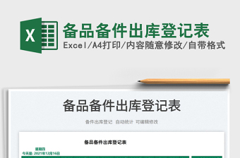 2025备品备件出库登记表免费下载