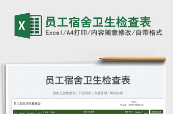 2025员工宿舍卫生检查表免费下载