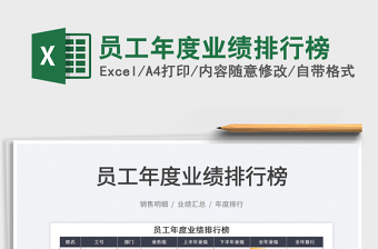 2025员工年度业绩排行榜免费下载