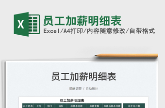 2025员工加薪明细表免费下载