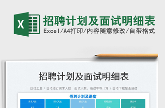 2025招聘计划及面试明细表免费下载