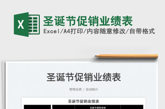 2025圣诞节促销业绩表免费下载