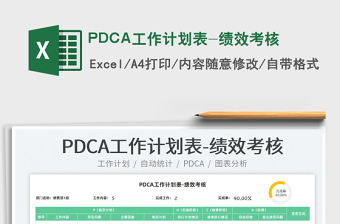 2025PDCA工作计划表-绩效考核免费下载
