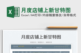 2025月度店铺上新甘特图免费下载