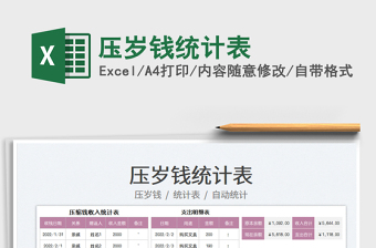 2025压岁钱统计表免费下载