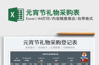 2025元宵节礼物采购表免费下载