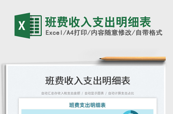 2025班费收入支出明细表免费下载
