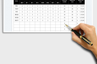 2025春节加班工资统计表免费下载