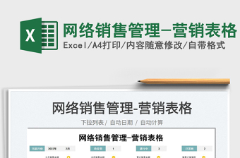 2025网络销售管理-营销表格免费下载