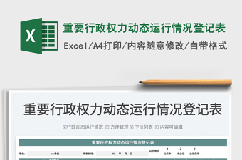 2025重要行政权力动态运行情况登记表免费下载