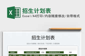 2025招生计划表免费下载