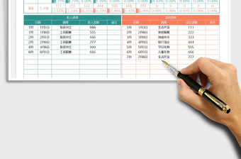 2025年度收支记账清单及汇总分析表免费下载