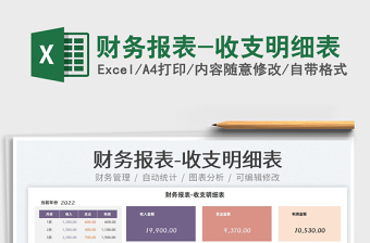 2025财务报表-收支明细表免费下载
