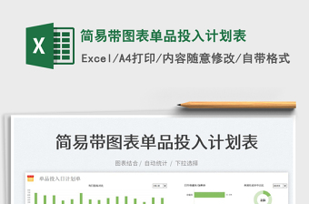 2025简易带图表单品投入计划表免费下载