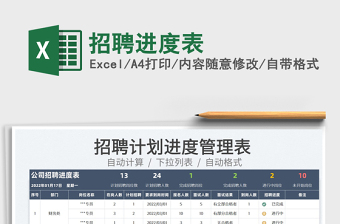 2025招聘进度表免费下载