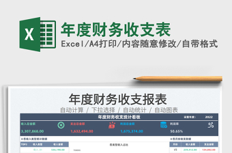 2025年度财务收支表免费下载