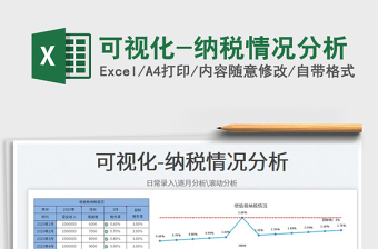 2025可视化-纳税情况分析免费下载