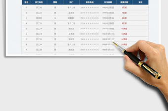 2025员工生日智能提醒表免费下载