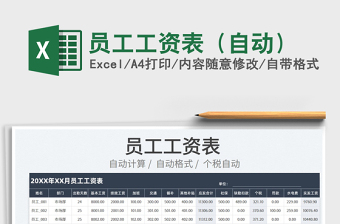 2025员工工资表（自动）免费下载