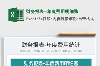 2025财务报表-年度费用明细账免费下载