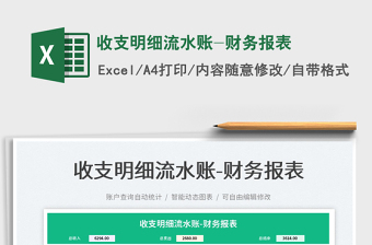 2025收支明细流水账-财务报表免费下载