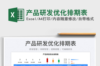 2025产品研发优化排期表免费下载