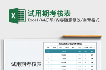 2025试用期考核表免费下载