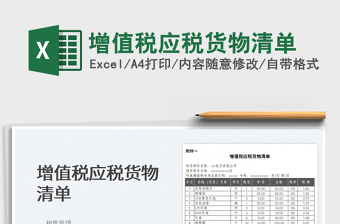 2025增值税应税货物清单免费下载
