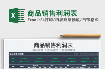2025商品销售利润表免费下载