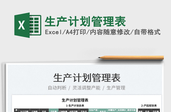 2025生产计划管理表免费下载