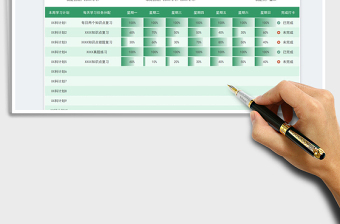 2025周学习复习计划进度表免费下载