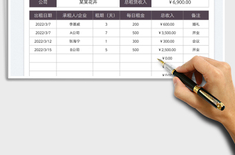 2025租赁收入明细表免费下载