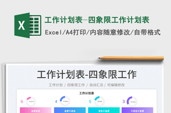 2025工作计划表-四象限工作计划表免费下载