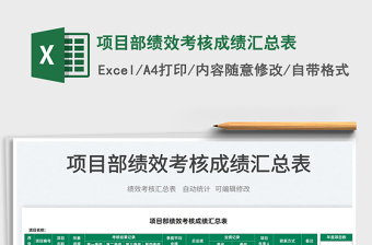 2025项目部绩效考核成绩汇总表免费下载