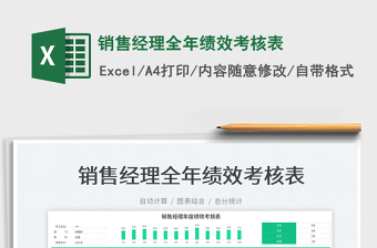 2025销售经理全年绩效考核表免费下载