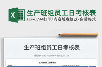 2025生产班组员工日考核表免费下载