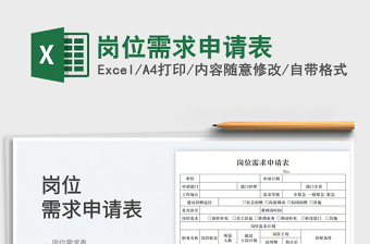 2025岗位需求申请表免费下载