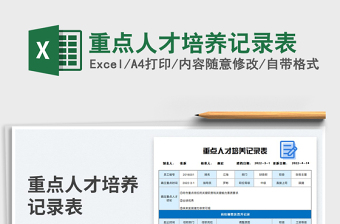 2025重点人才培养记录表免费下载