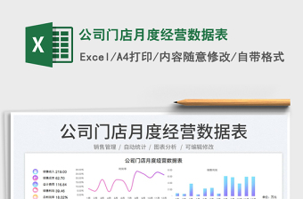 2025公司门店月度经营数据表免费下载