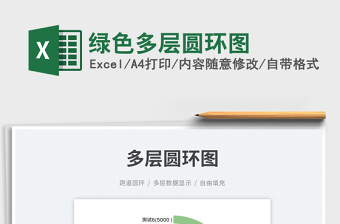 2025绿色多层圆环图免费下载