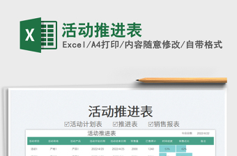 2025活动推进表免费下载