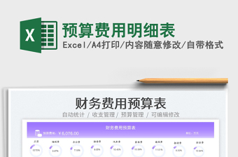 2025预算费用明细表免费下载