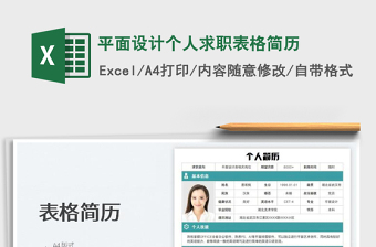 2025平面设计个人求职表格简历免费下载