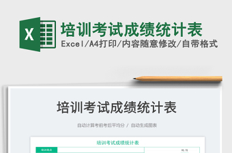 2025培训考试成绩统计表免费下载