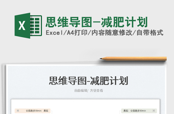 2025思维导图-减肥计划免费下载