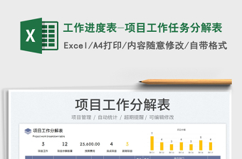 2025工作进度表-项目工作任务分解表免费下载