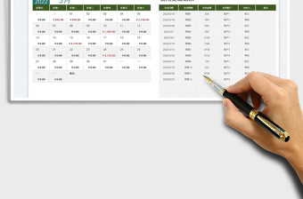 2025费用支出报表-日历视图免费下载