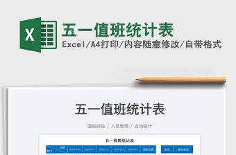 2025五一值班统计表免费下载