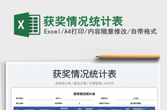 2025获奖情况统计表免费下载